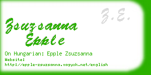 zsuzsanna epple business card